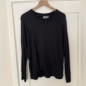 Athleta Classic Black Lightweight Sweatshirt